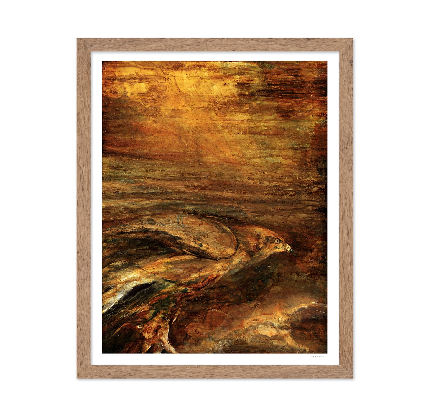 Golden Hawk Abstract