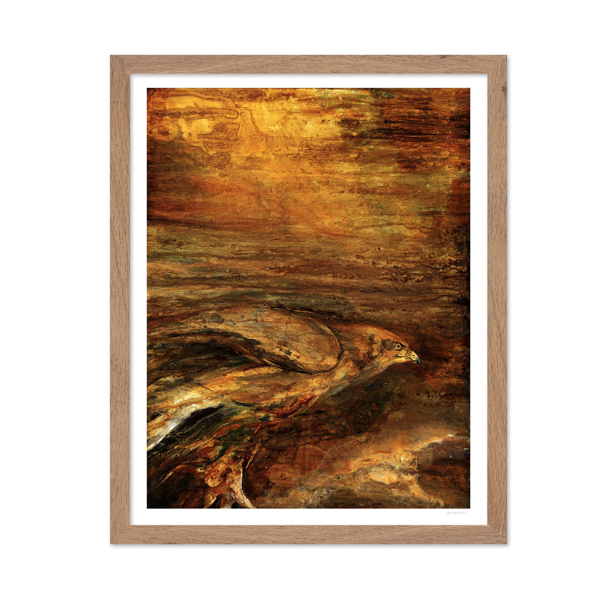Golden Hawk Abstract