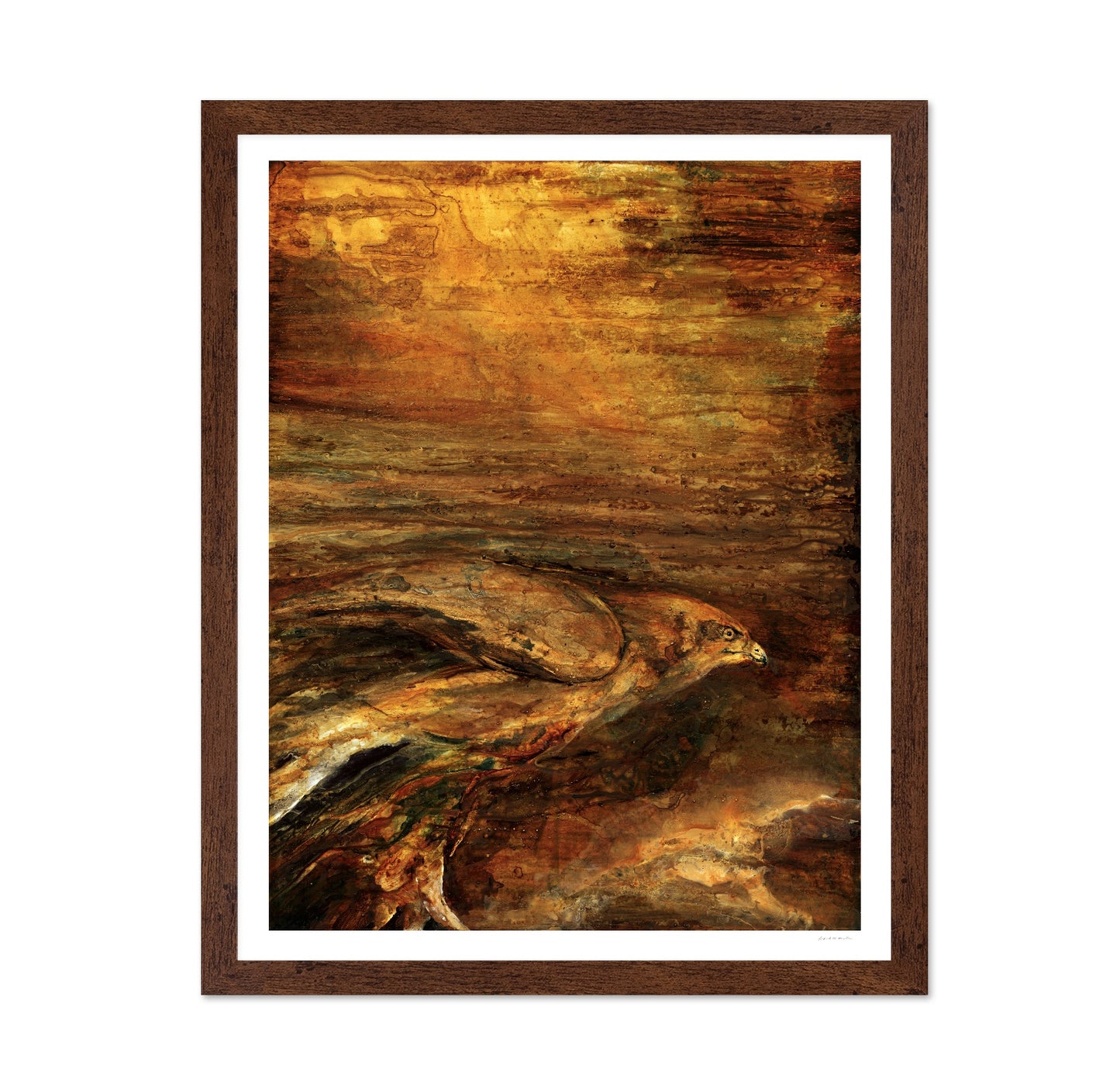 Golden Hawk Abstract