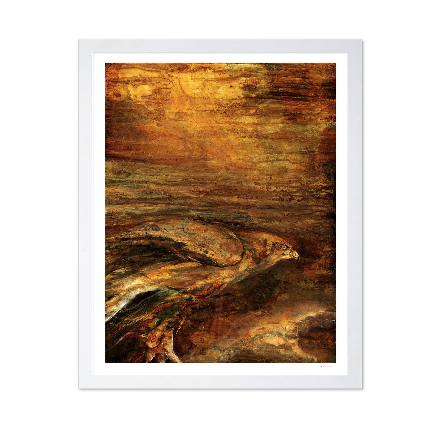 Golden Hawk Abstract