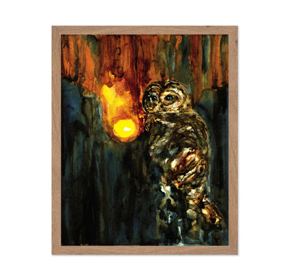 Owl In Ember Glow
