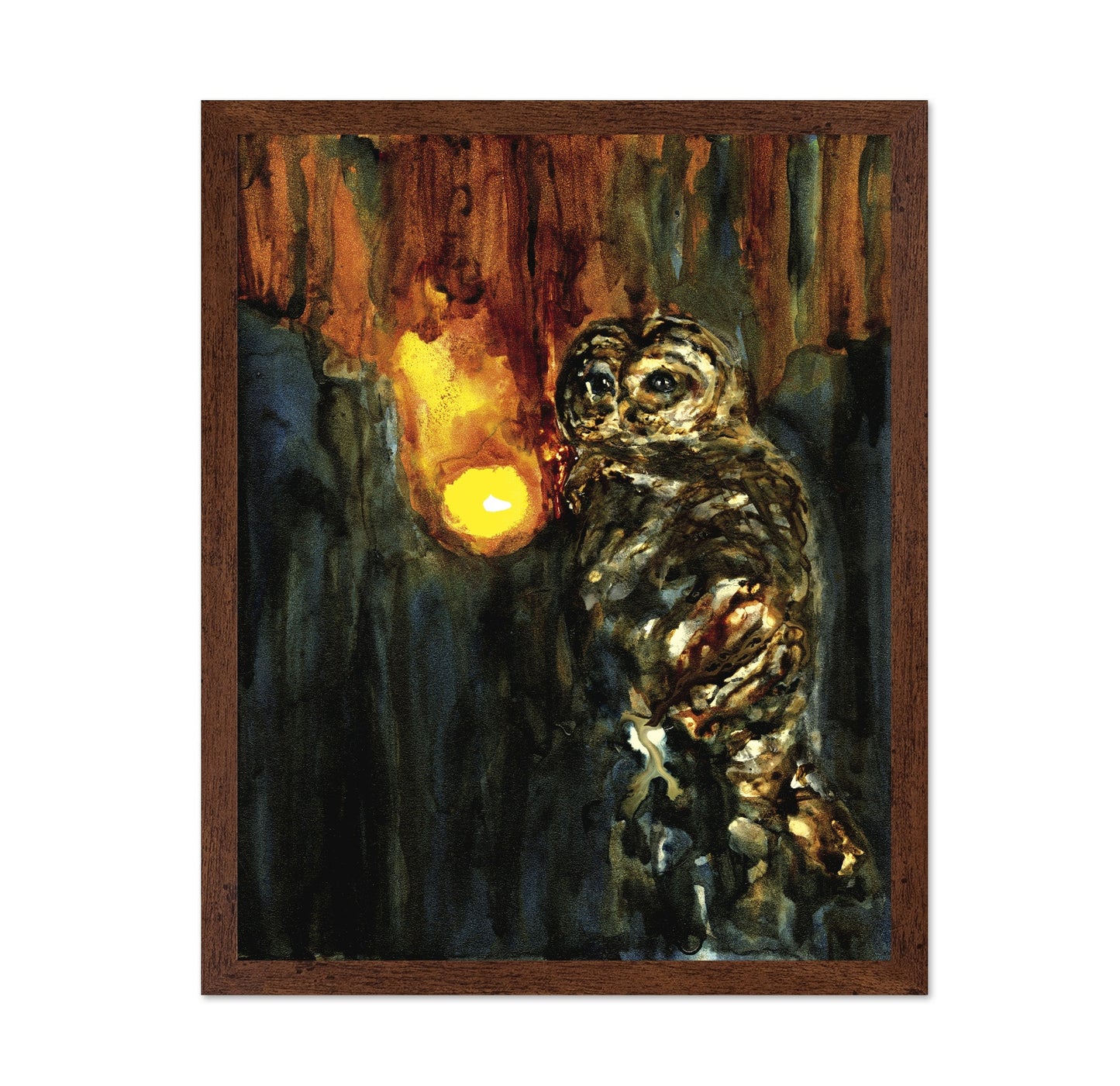 Owl In Ember Glow
