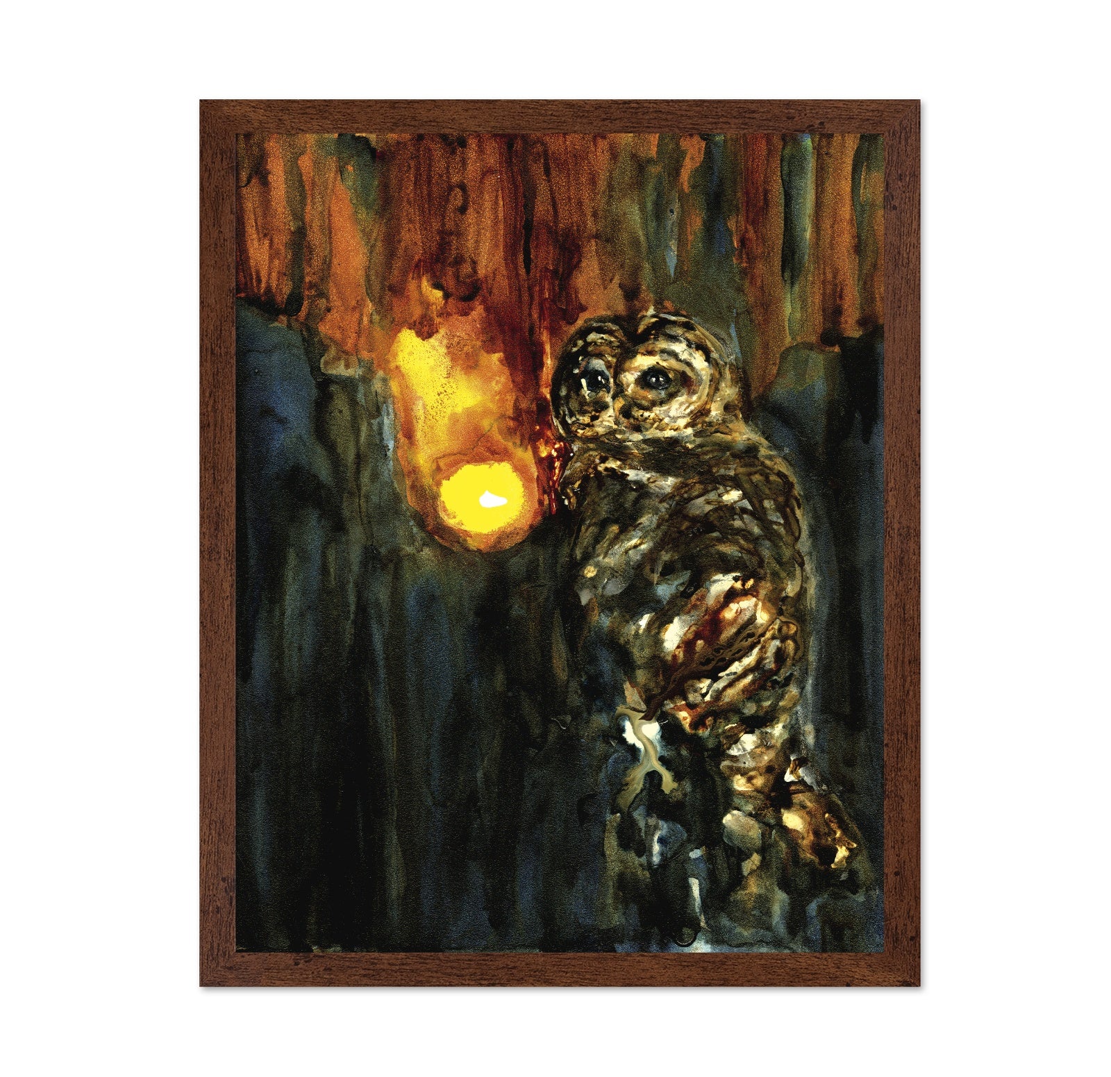 Owl In Ember Glow