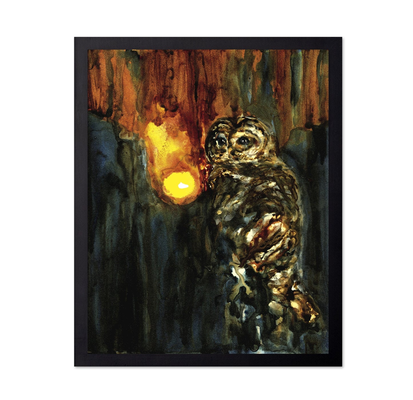 Owl In Ember Glow