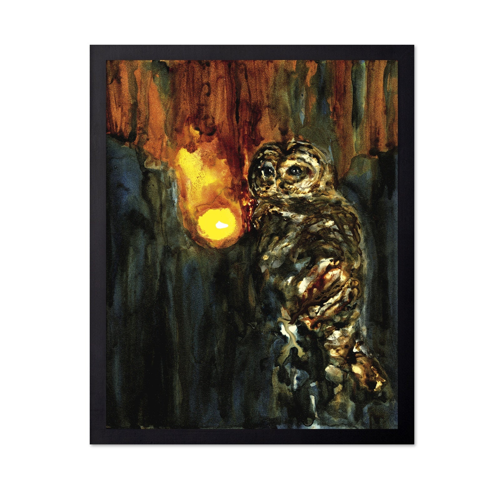 Owl In Ember Glow