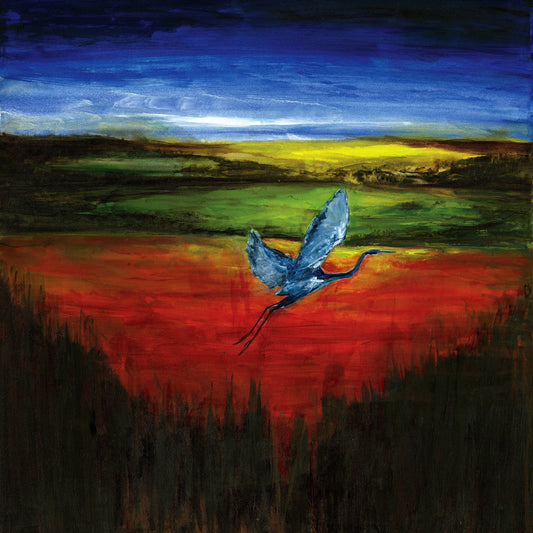 Crimson Heron Flight
