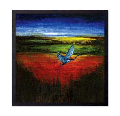 Crimson Heron Flight