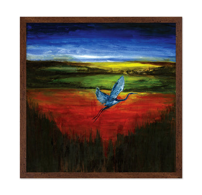 Crimson Heron Flight