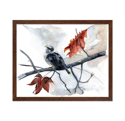 Waxwing Autumn Branch