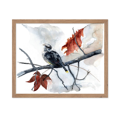 Waxwing Autumn Branch