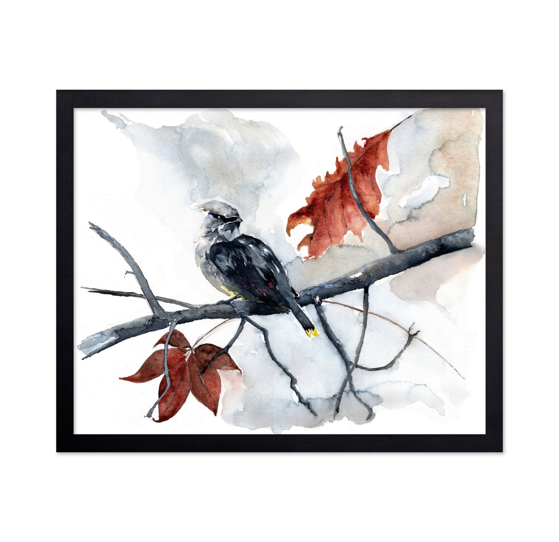Waxwing Autumn Branch
