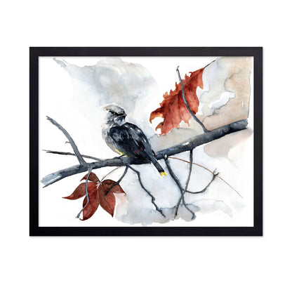 Waxwing Autumn Branch