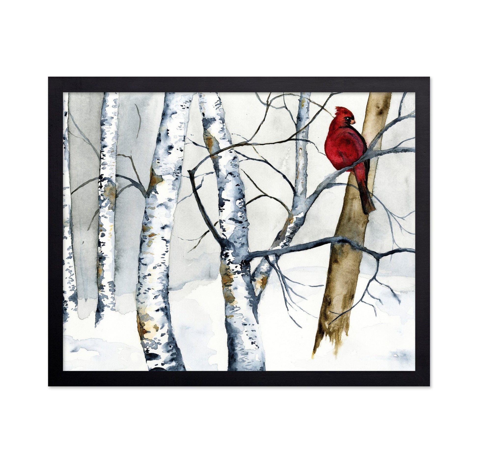 Cardinal Winter Birch