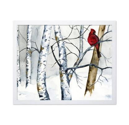 Cardinal Winter Birch