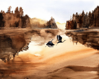 Autumn Crane Flight