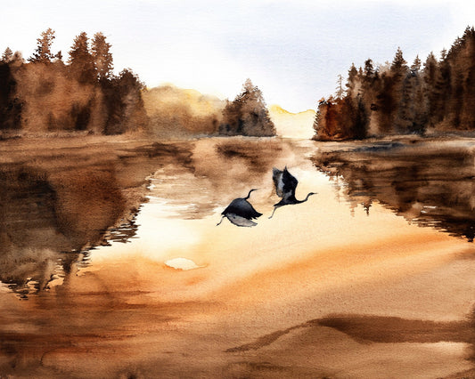Autumn Crane Flight