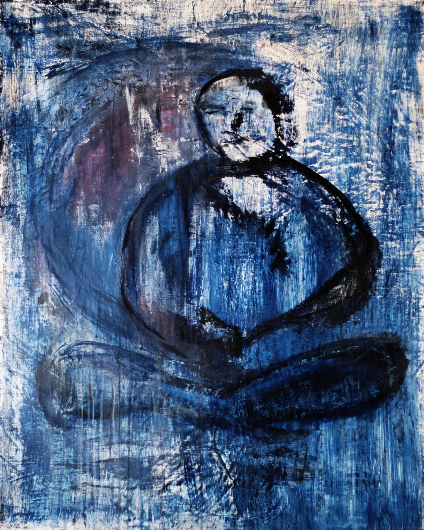 Blue Zen Figure