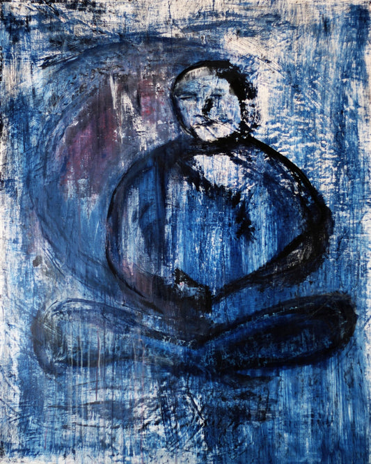 Blue Zen Figure