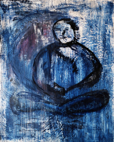 Blue Zen Figure
