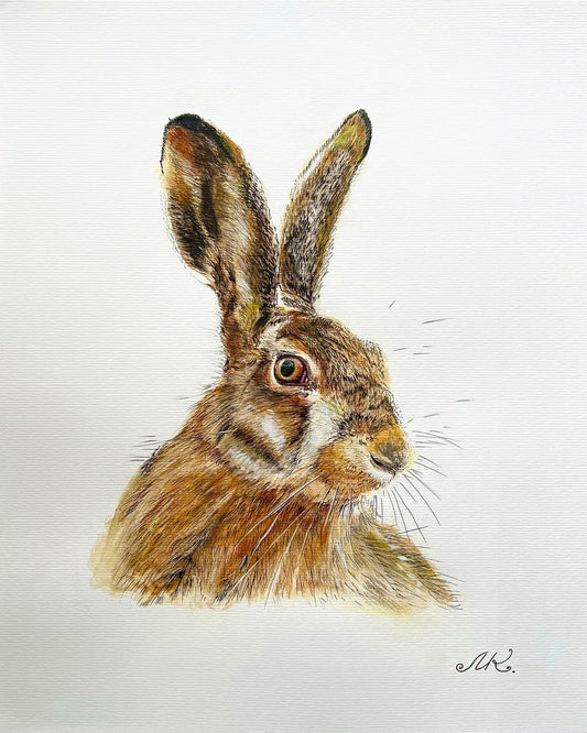 Realistic Hare Portrait