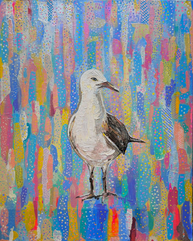 Colorful Seagull Painting