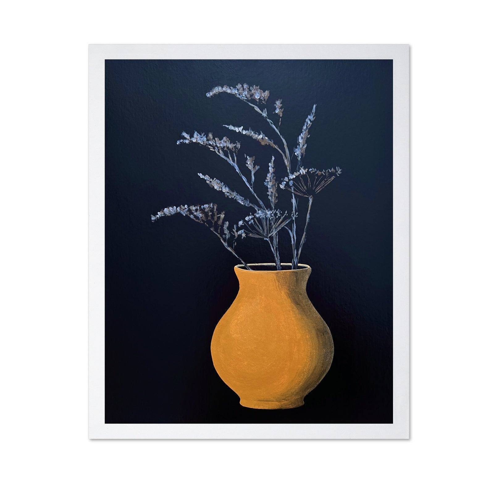 Golden Vase Floral Painting