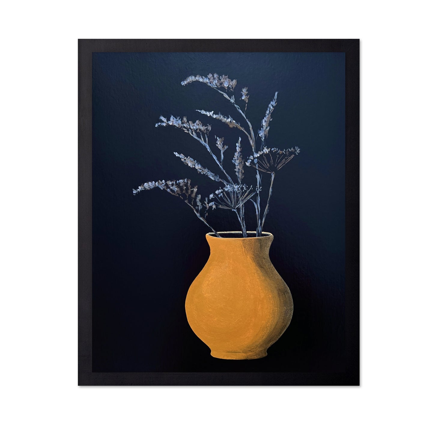Golden Vase Floral Painting