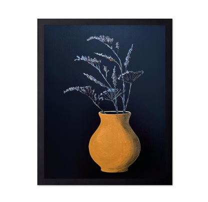 Golden Vase Floral Painting