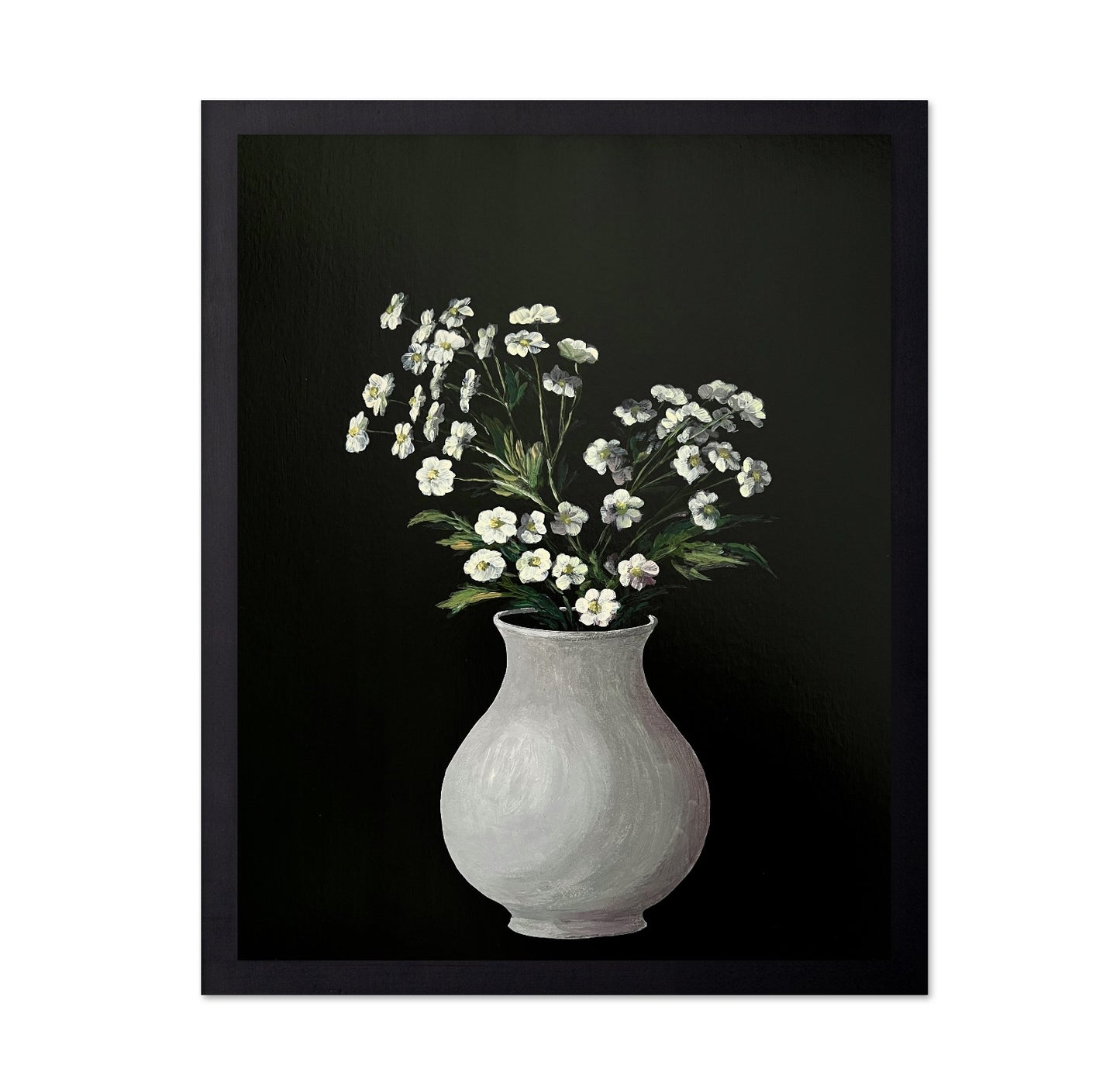White Vase Floral Painting