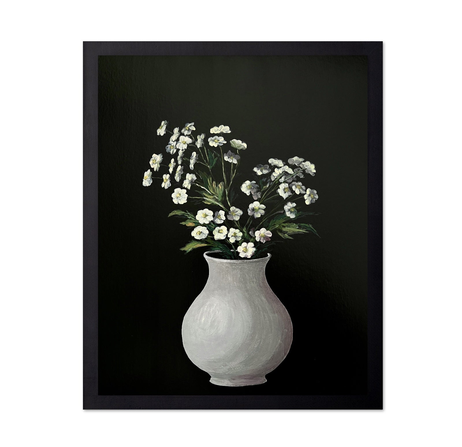 White Vase Floral Painting