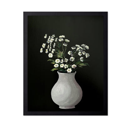 White Vase Floral Painting
