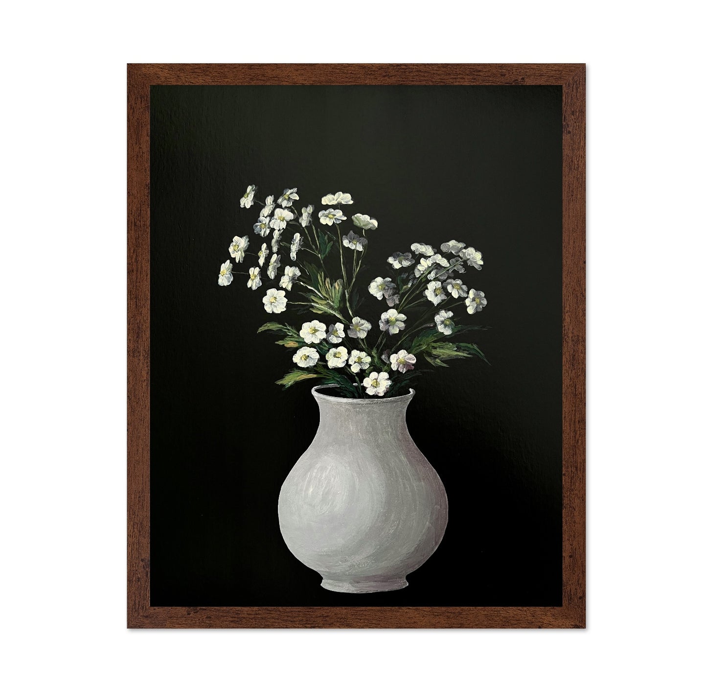 White Vase Floral Painting