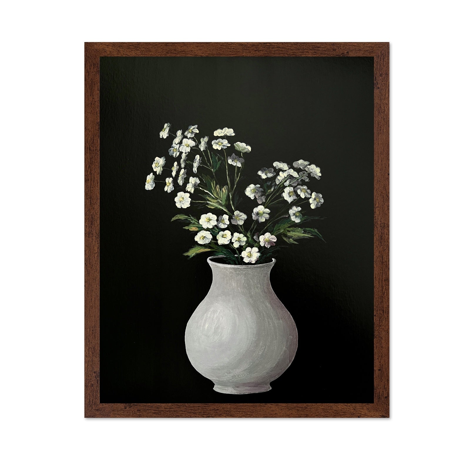 White Vase Floral Painting
