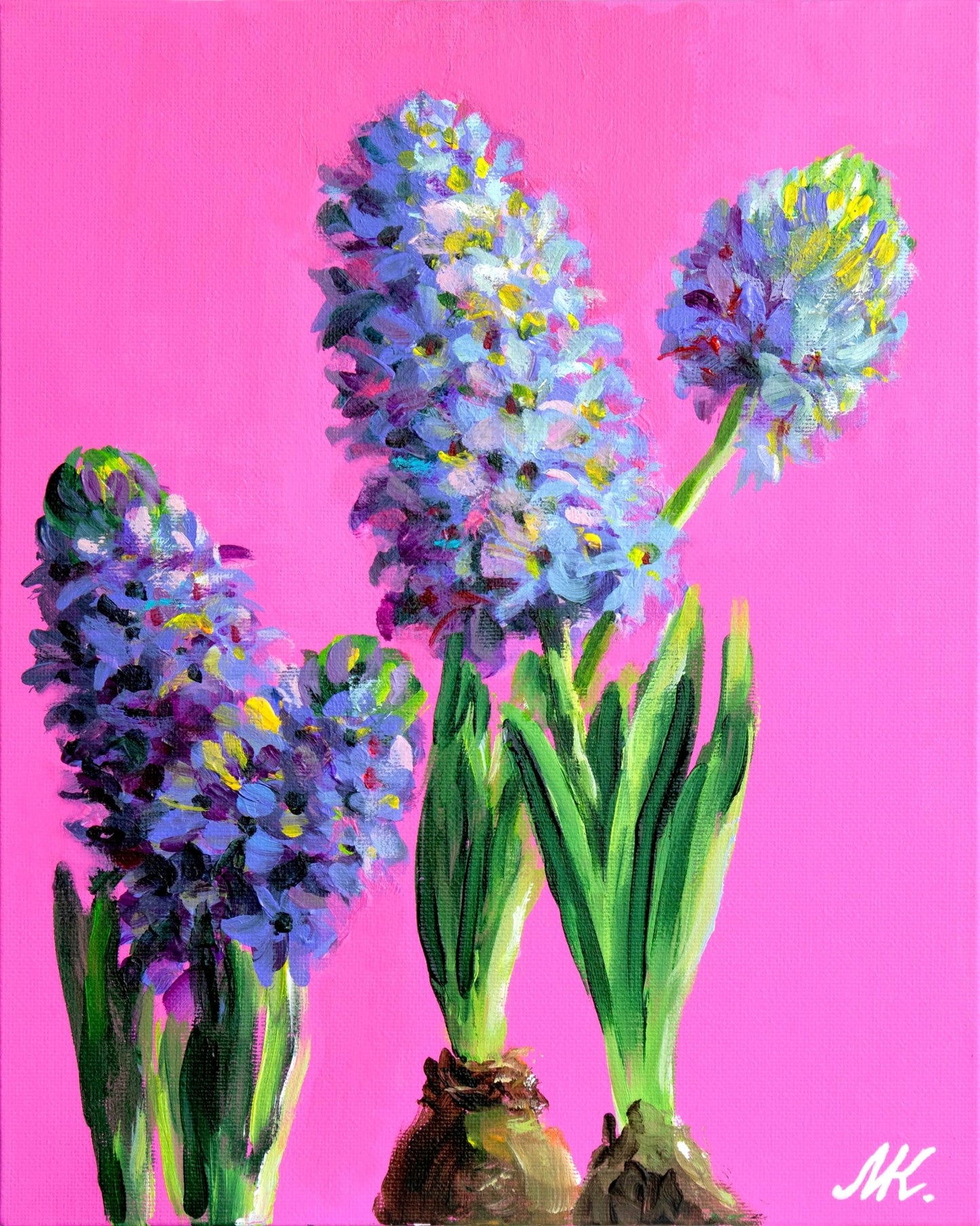 Blue Hyacinth Floral Painting