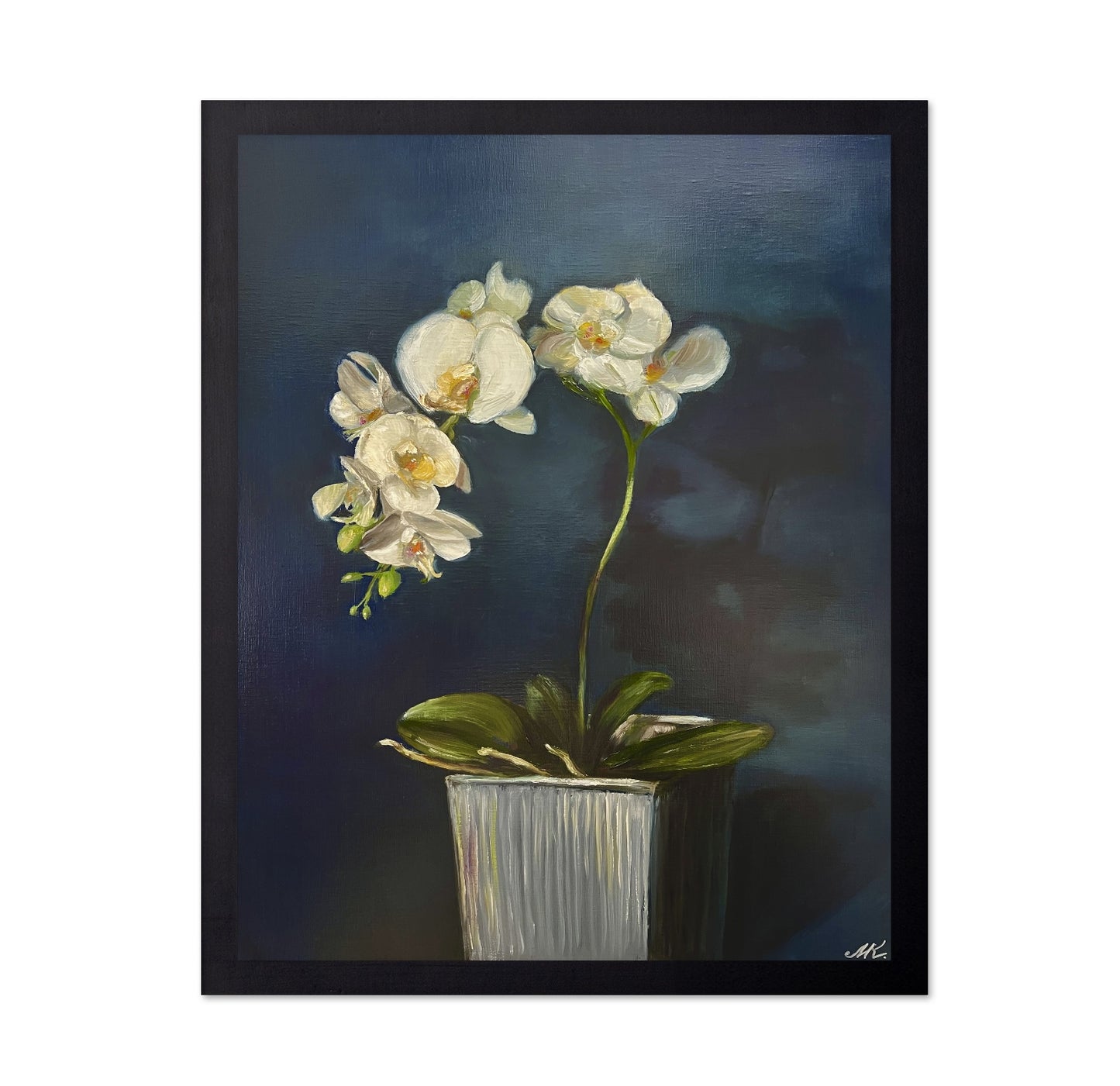 White Orchid Vase