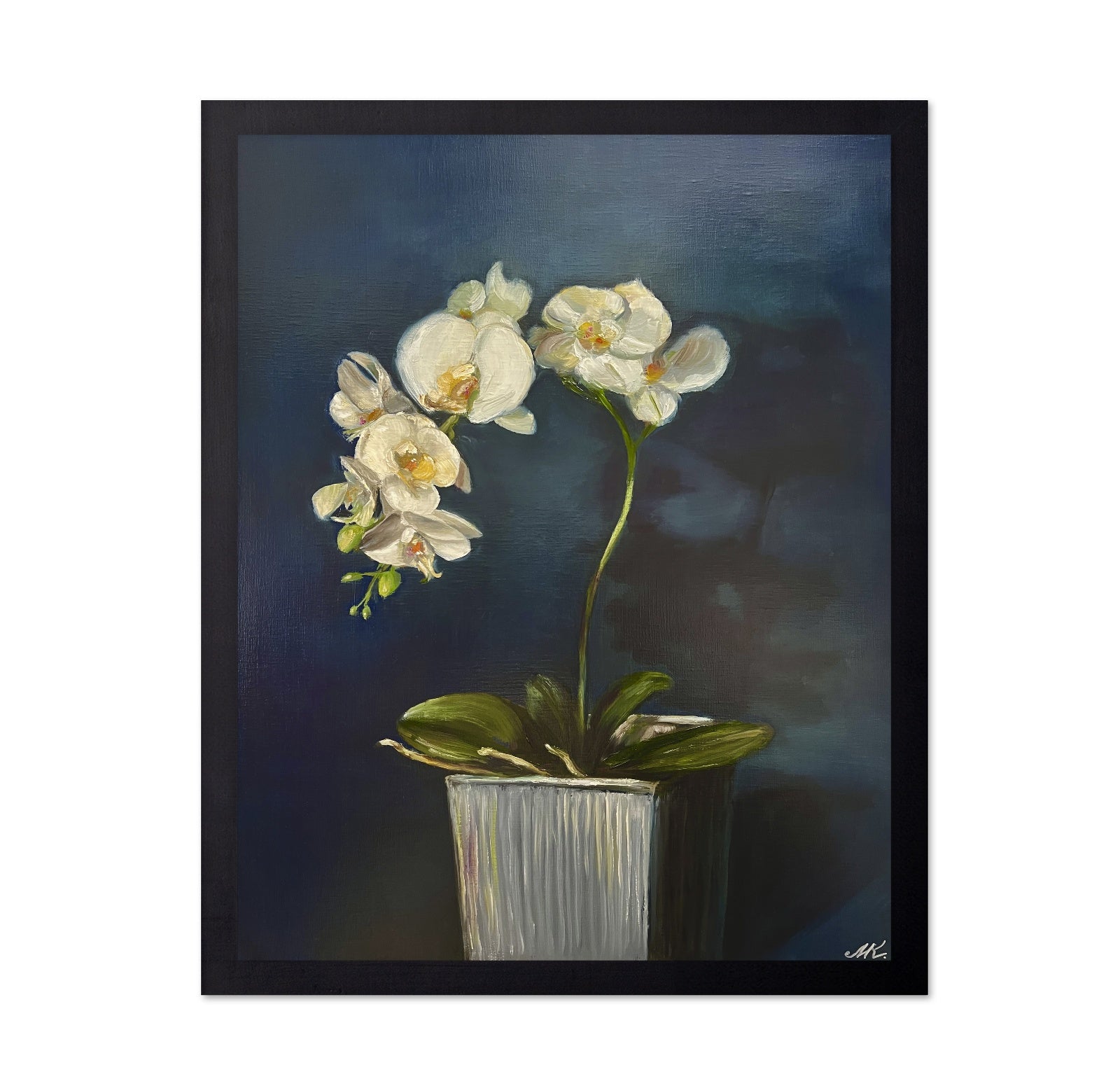 White Orchid Vase
