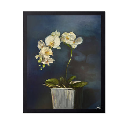 White Orchid Vase