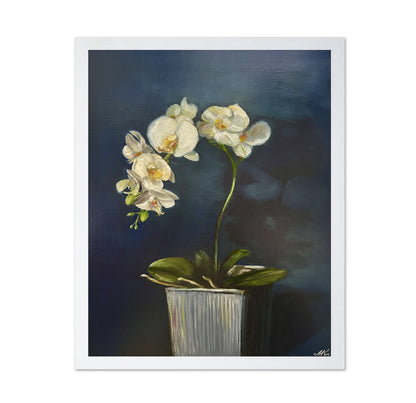 White Orchid Vase