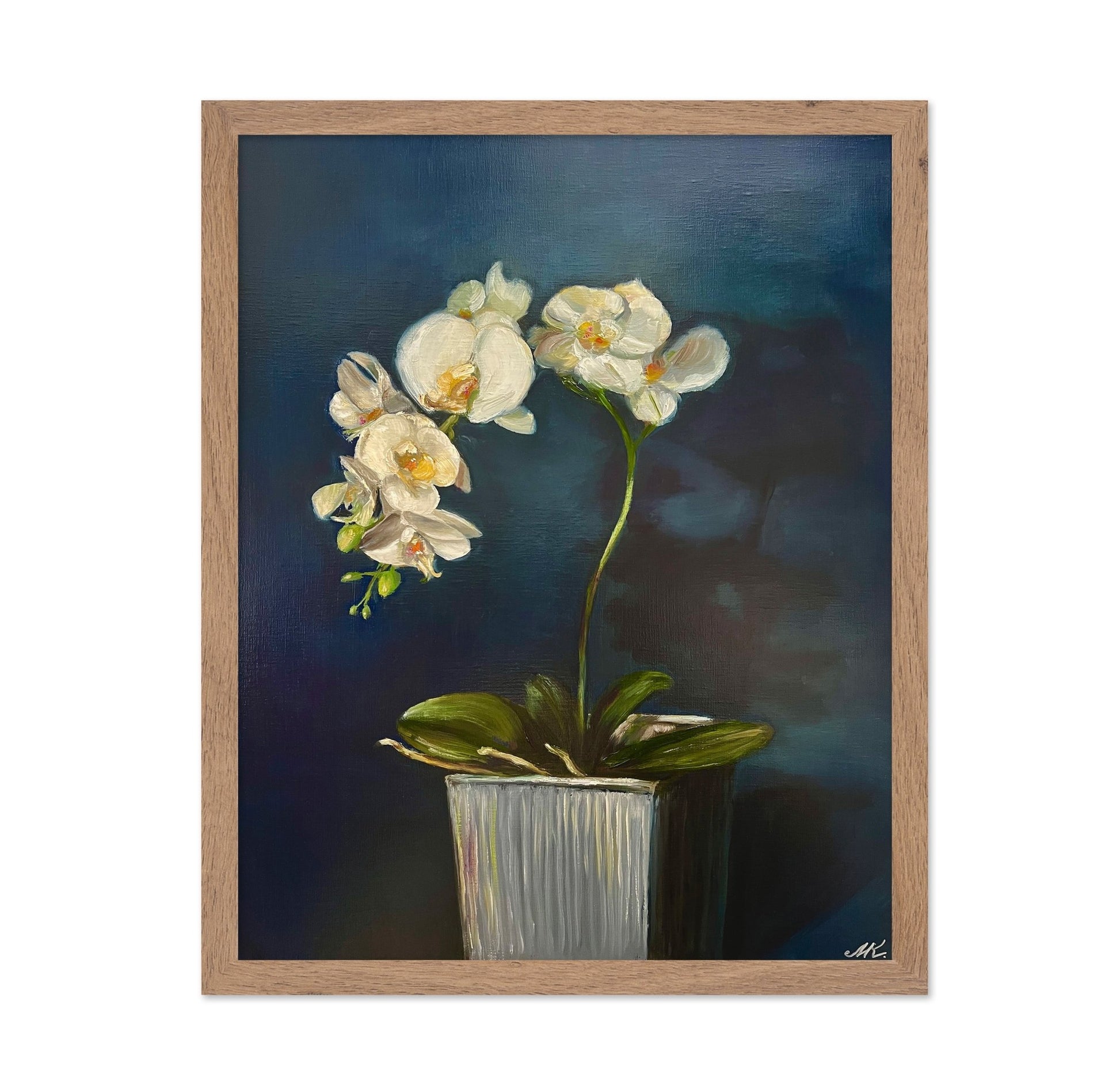 White Orchid Vase