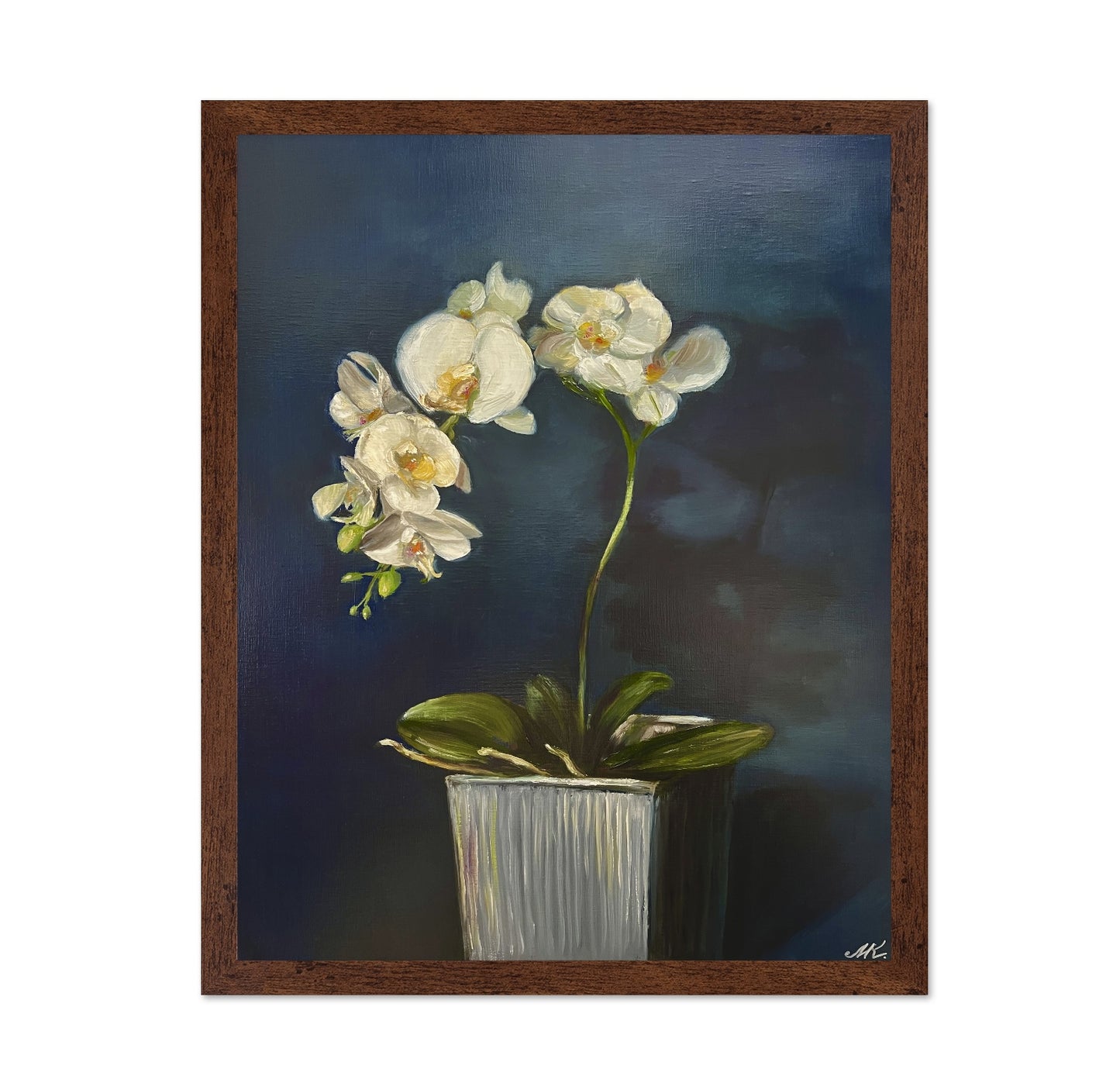 White Orchid Vase