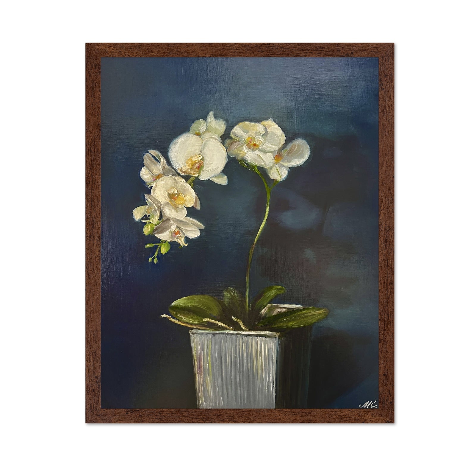 White Orchid Vase