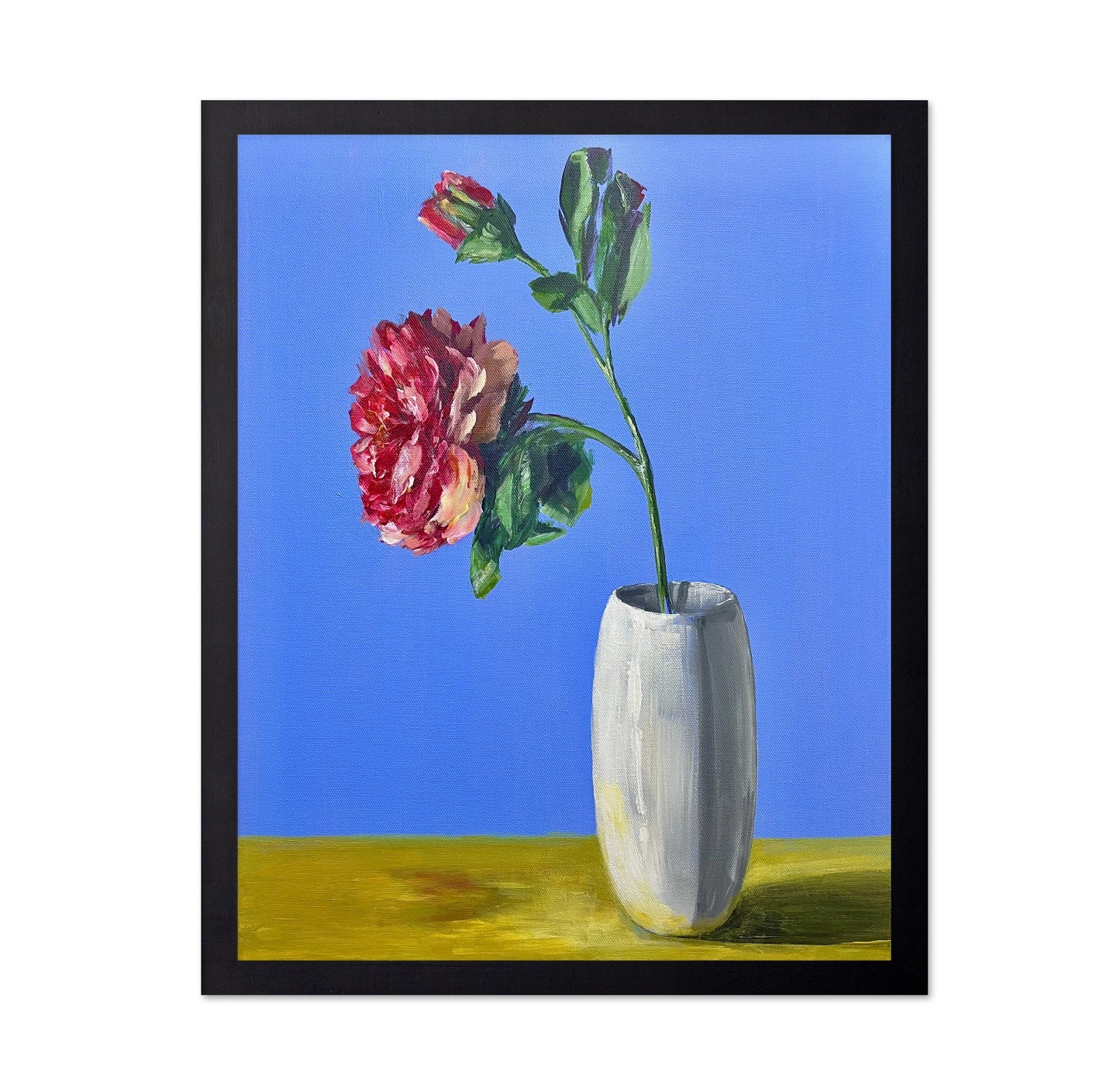 Red Bloom Blue Backdrop
