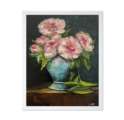 Pink Peonies Vase