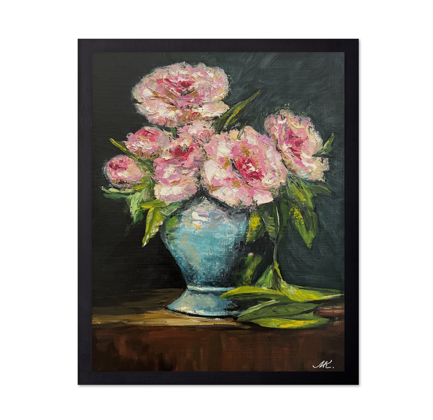 Pink Peonies Vase