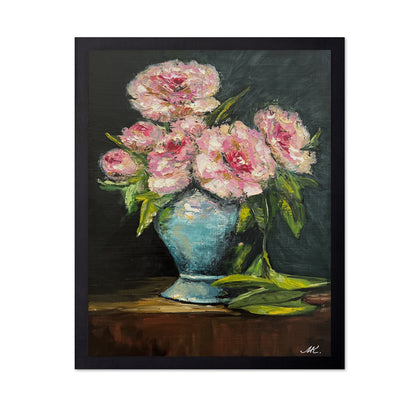 Pink Peonies Vase