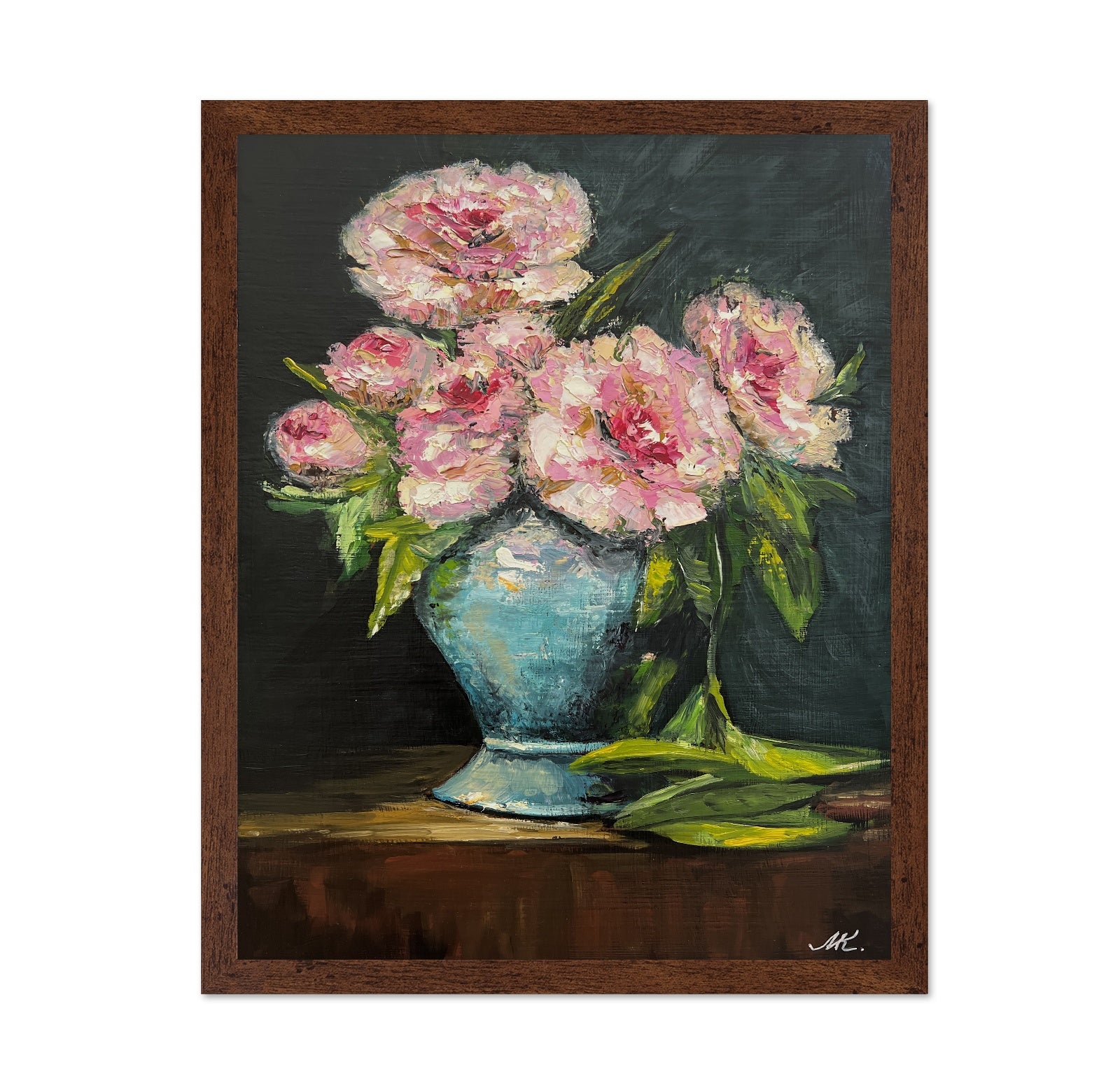 Pink Peonies Vase