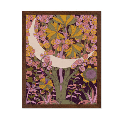 Moonlit Floral Forest