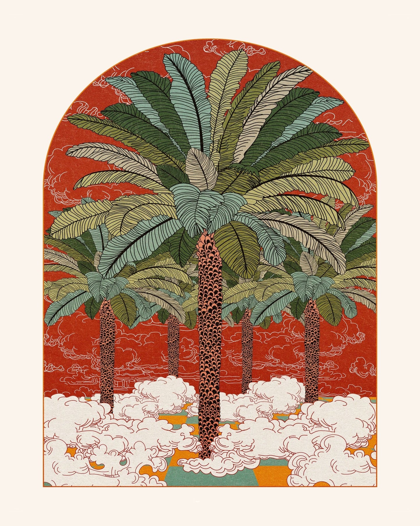 Retro Palm Oasis