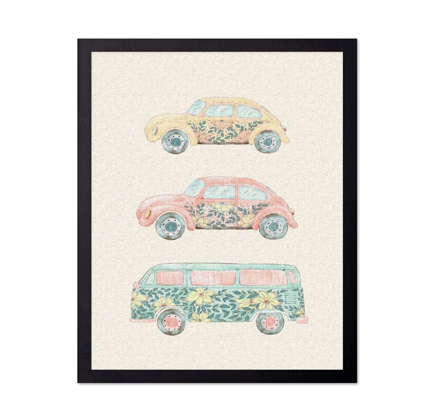 Floral Vintage Cars