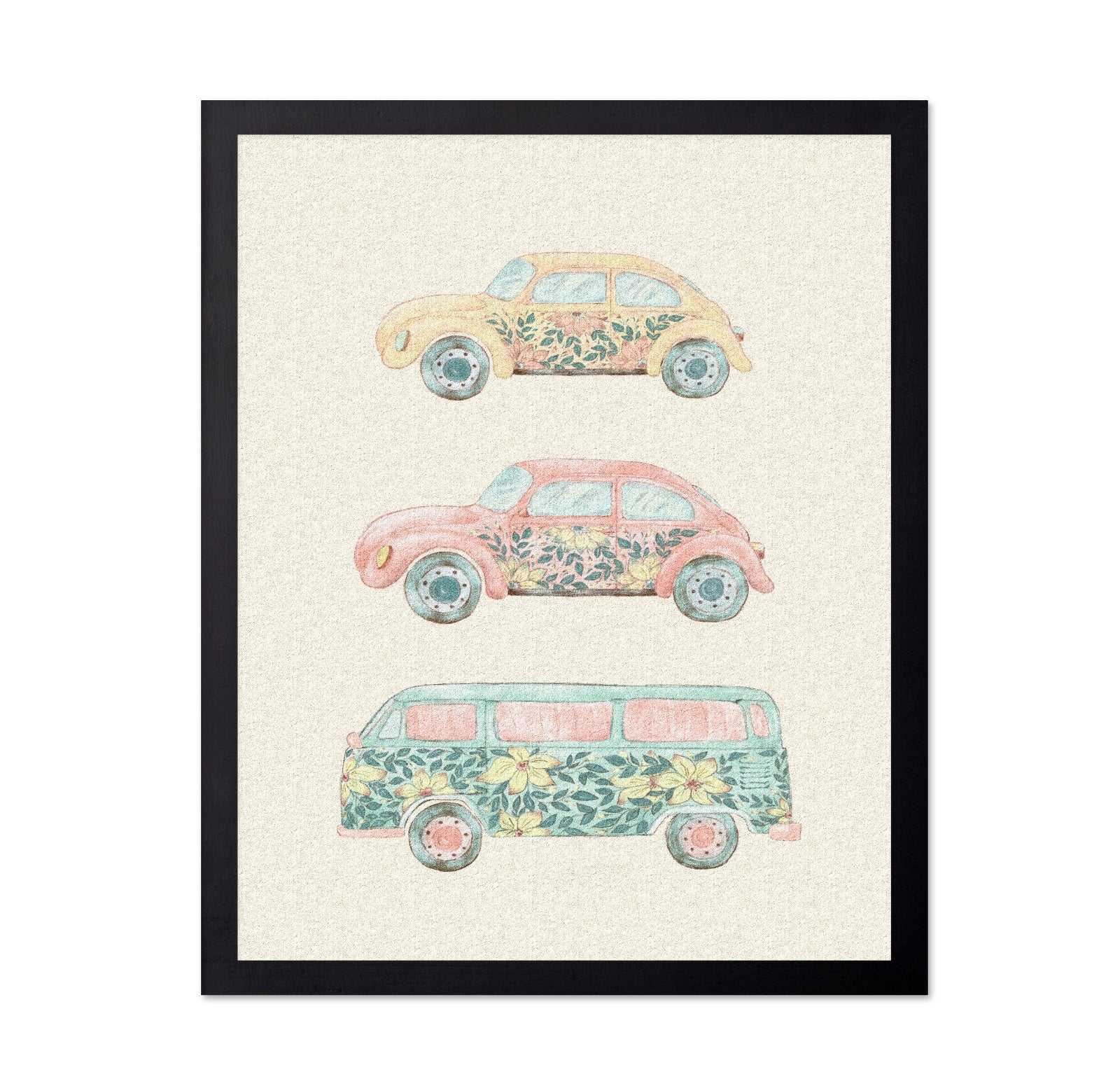 Floral Vintage Cars